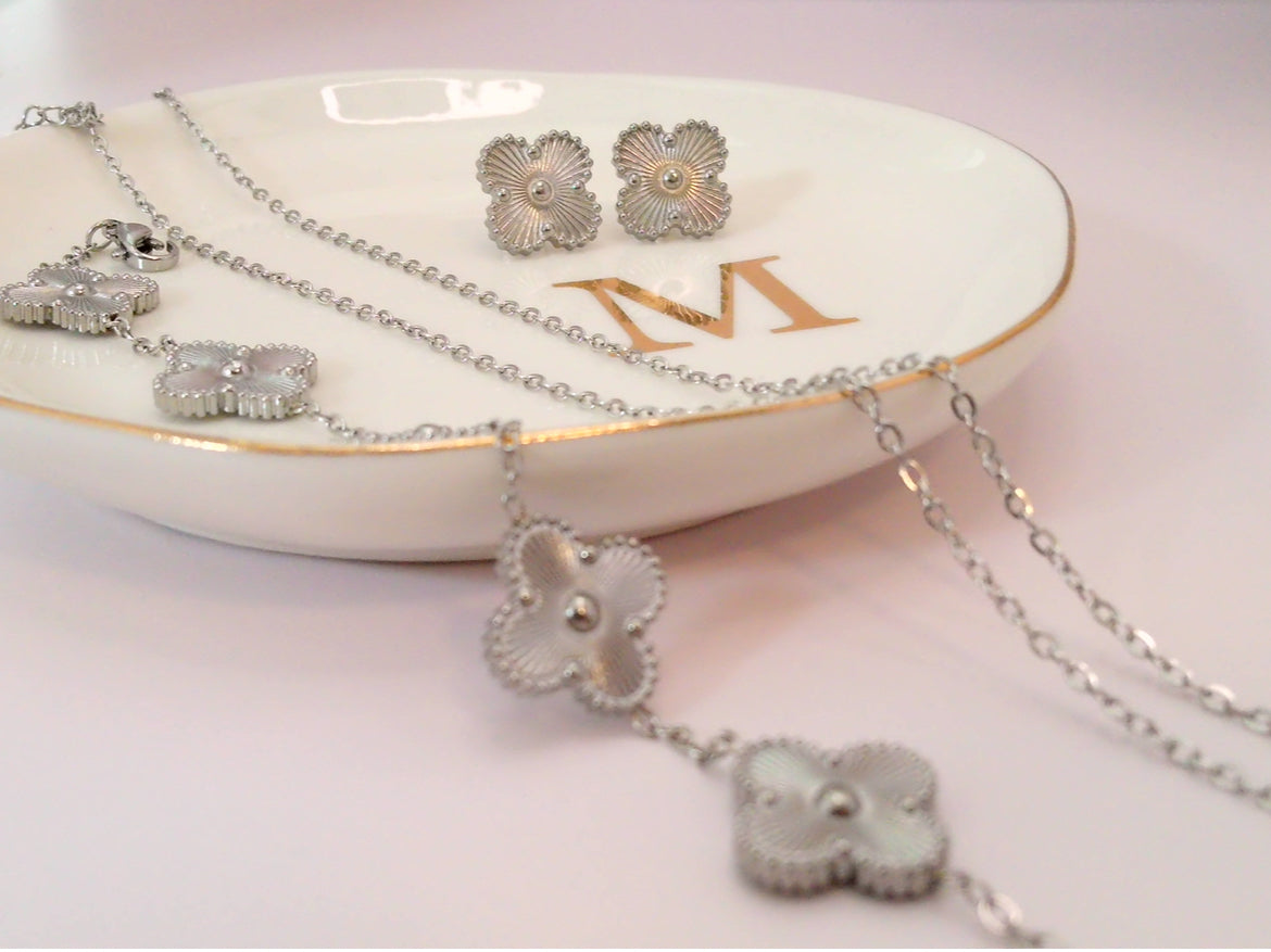 Silver Clover Set