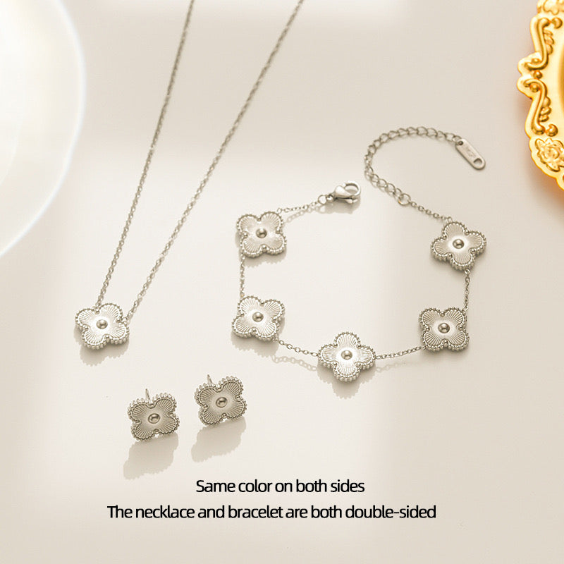 Silver Clover Set