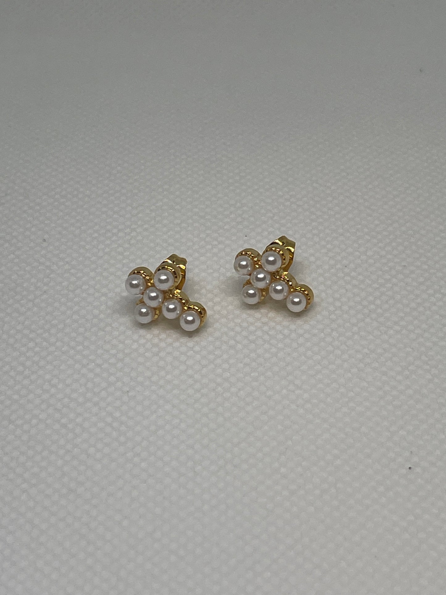 Pearl Cross Ear Studs
