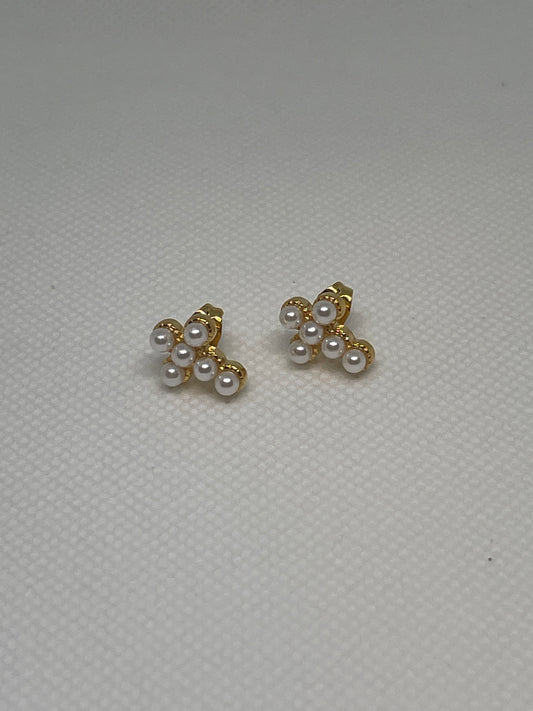 Pearl Cross Ear Studs